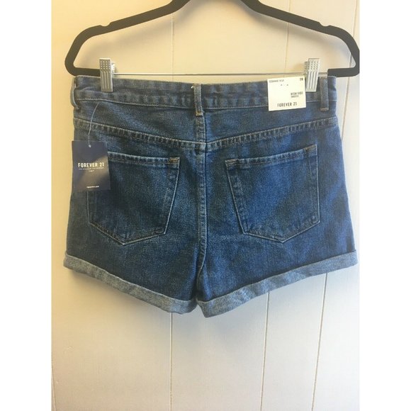 Forever 21 High Rise Denim Shorts NWT Size 28 NEW - Picture 7 of 11